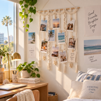 Boho Photo Display Clip Wall Hanging