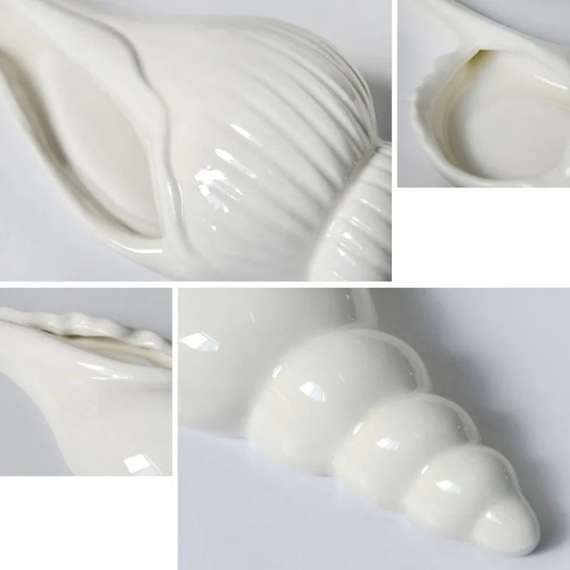 Ceramic Sea Shell Vase Wall Hanging