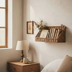 Rustic Wall-Mounted Rattan Storage Basket