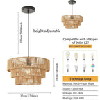 Boho Rattan Pendant Light