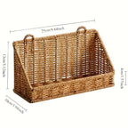 Rustic Wall-Mounted Rattan Storage Basket