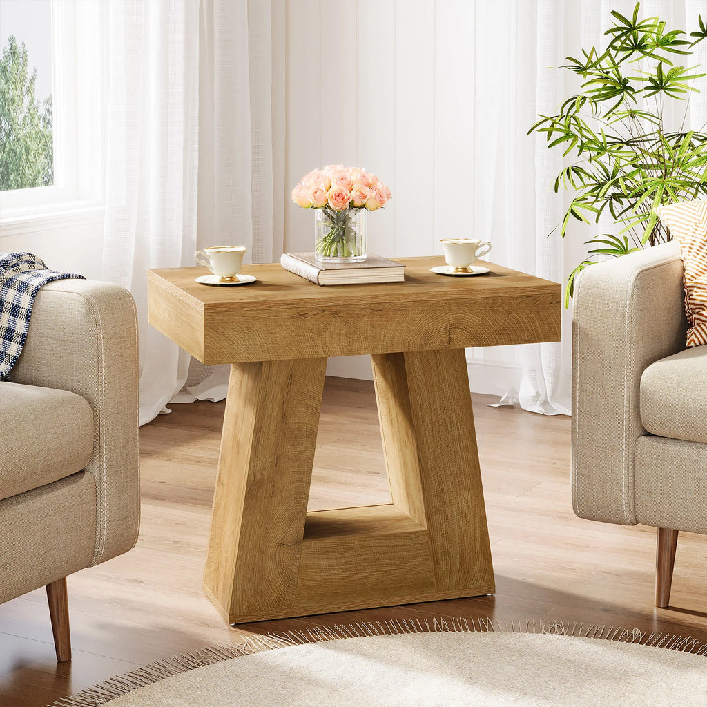Coastal Casa 2-Tier Wooden Side Table