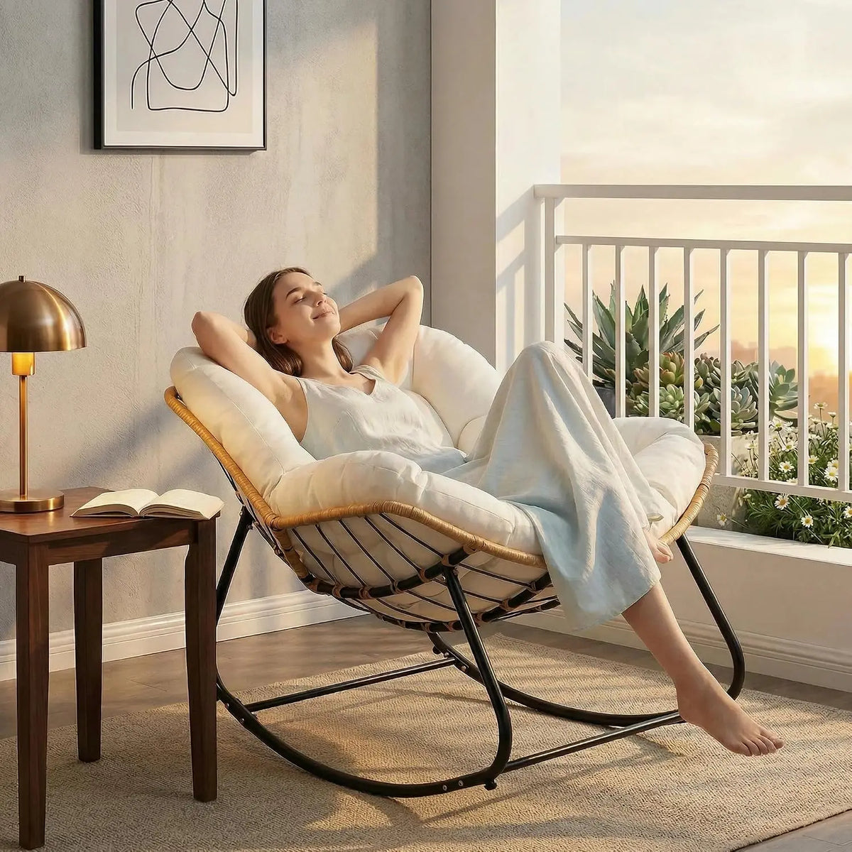 Papasan Rocking Chair