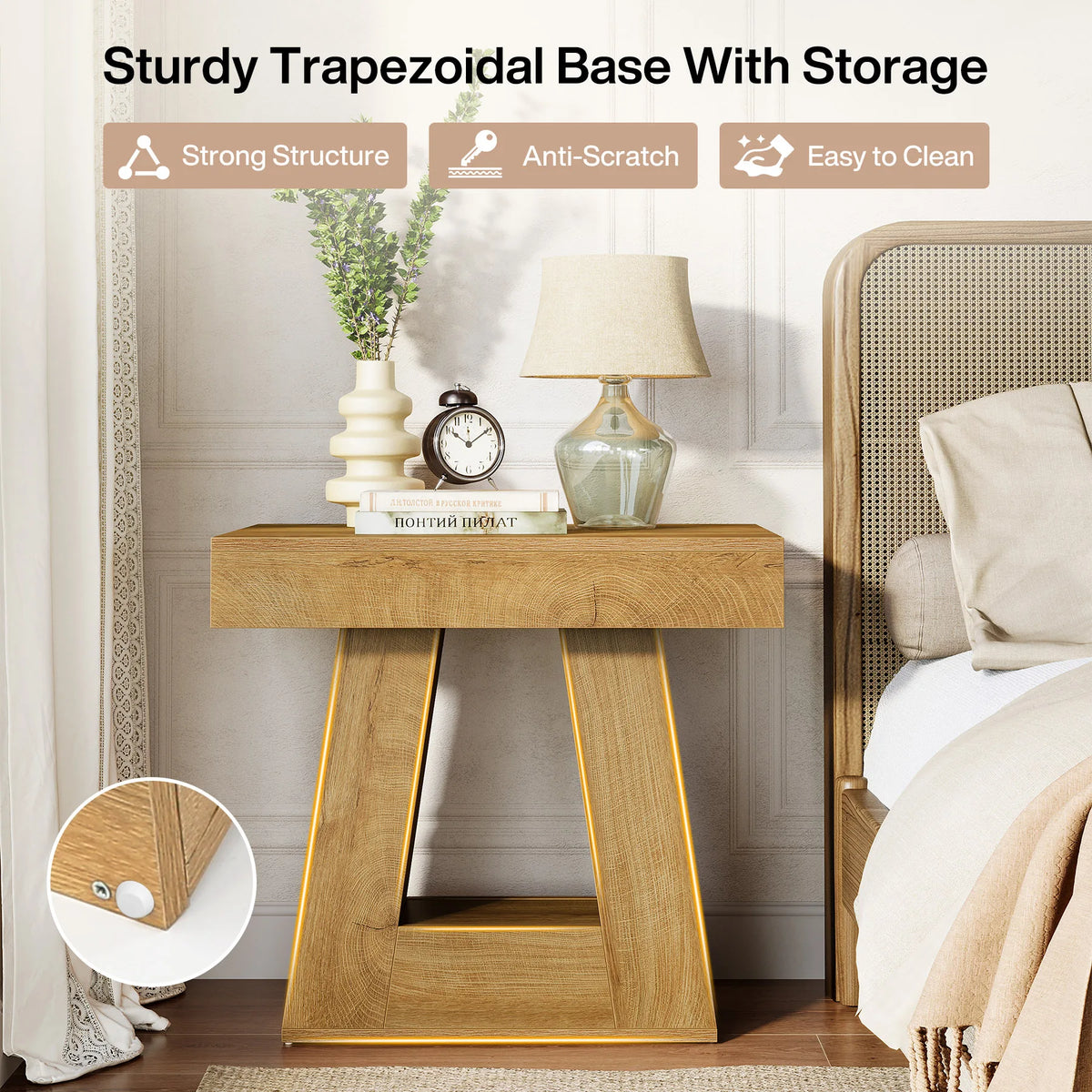 Coastal Casa 2-Tier Wooden Side Table