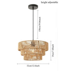 Boho Rattan Pendant Light