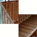 Rustic Wall-Mounted Rattan Storage Basket